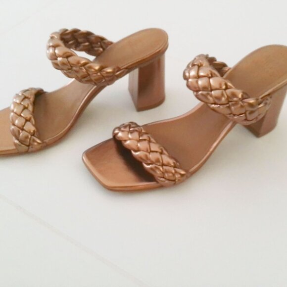 NWOT Iridescent Bronze Braided Sandal - Picture 2 of 4